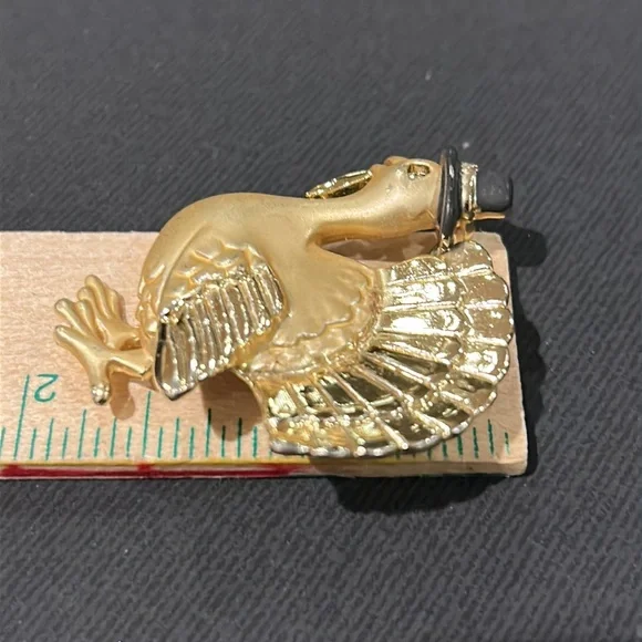 Vintage Turkey Brooch. Thanksgiving Turkey - Picture 9 of 13